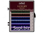 RuNail, Ресницы для наращивания Luxury, Ø 0,15 мм, №12, Mix С (цвет: зел, крас, син, фиол), 6 линий