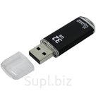 Память Smart Buy "V-Cut"  32GB, USB 2.0 Flash Drive, черный (металл.корпус)