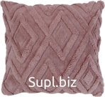 Decorative pillow 45x45 cm, diamond, flannel, color: dusty rose