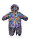 Overalls, without an edge, flowers on gray+gray, art. 255shm (80 cm)