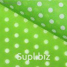 Бумага тишью "Горох", цвет зелёный