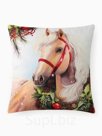Подушка Этель "Сhristmas horse", 40*40 см, 100% п/э, велюр