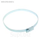 Хомут оцинкованный ТУНДРА krep, несквозная просечка, диаметр 118-140 мм, ширина 9 мм