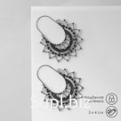 Серьги металл «Восток» солнце, цвет чернёное серебро