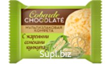 КОНФЕТЫ вес COBARDE EL CHOCOLATE с кунжутом в бел.глазури 1/5 уп./1 кг, ВАШ Шоколатье