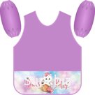 Фартук-накидка с нарукавниками "Flower Kitty", 44х60 см, цвет лиловый, 3 кармана, с рисунком на карманах