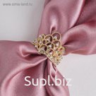Кольцо для платка "Корона", цвет белый в золоте