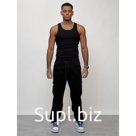 Джинсы карго мужские, размер 54, цвет чёрный