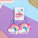 Резинки для волос «Крошка», набор 2 шт., радуга звёздочки, синие