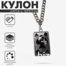 Кулон на цепочке «Карта с черепом», чёрный в серебре, L=60 см