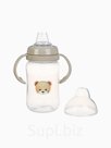 Новогодний поильник - непроливайка «Baby Bear» с силиконовым носиком, 270 мл., цвет бежевый Mum&amp;Baby