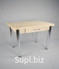 Стол ЛАМБЕРНЫЙ 590*1000 ножки резные/ХРОМ  Пластик 16 мм  МИНИ