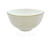 Portioned salad bowl, 12 cm in diameter, gold trim, porcelain