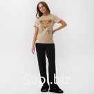 Пижама женская (футболка, брюки) KAFTAN Lion, размер 52-54