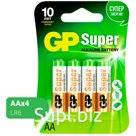 Батарейки GP Super Alkaline AA/LR6 4 шт 1/10