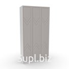 Шкаф распашной 120х55х240, Ренессанс, лдсп белый/ кашемир soft touch, 3х створчатый