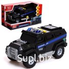 Машина пластиковая «Броневик полиция», 18 см, свободный ход, свет, звук