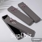 Коробочка подарочная под браслет/цепочку/часы "Ромбы", 20*4,5см, цвет серый