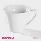 Кружка Доляна Coffee break, 180 мл, керамика, белая