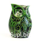 Black and green owl