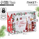 Пакет-коробка подарочный новогодний «С Новым годом», 23×18×11 см