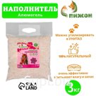 Наполнитель для кошачьих туалетов "Пижон" алюмогель 3 кг впитываемость до 10 л