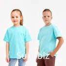 Футболка детская MINAKU:Basic line kids цвет голубой, рост 128