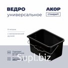 Ведро универсальное, 8 л, черное, АКОР Стандарт