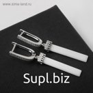 Серьги керамика "Палочка", цвет белый в серебре