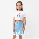 Юбка джинсовая KAFTAN, размер 34 (122-128 см), голубая