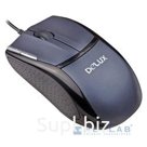 Delux Мышь  &quot;DLM-550L&quot; лазер., 1600 DPI USB 4кнопоки+скролл , черно-синяя