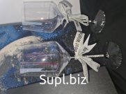 Набор из 2-х бокалов для вина с кристаллами SWAROVSKI, бантом