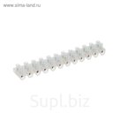 Зажим винтовой TDM ЗВИ-5, 12 секций, 0.75-4 мм2, 5 А, полипропилен, белый