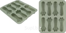 Silicone mold for baking Cat's Paw cookies, 20x15cm, mixed colors