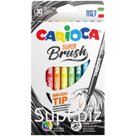 Фломастеры с кистевым пишущим узлом Carioca "Super Brush", 10цв., смываемые, картон, европодвес