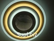Нового поколения LED-люстра. переход плавного освещения от теплого света к холодному 3000К-4000К-6500К Управляется ПДУ. Цвет корпуса матовый пластик белый. В л…