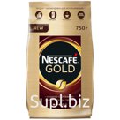 Кофе растворимый Nescafe "Gold", сублимированный, с молотым, тонкий помол, мягкая упаковка, 750г