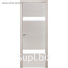 Дверное полотно «Техно 1», 2000 × 800 мм, горизонтальное стекло белое, цвет ива