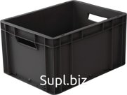 Ящик сплошной 400×300×220 мм, объем 21 л., арт.: ЕС 4322.1 R, чёрный, код: 24829