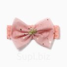 Повязка для удержания прически «Крошка Я. Бантик», 20 см, розовая