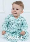 Комбинезон для новорожденного, цвет ментол мишки
