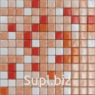 Стеклянная плитка spmix-coral-wht-red-carrot-106 с напылением