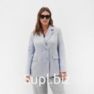 Пиджак женский двубортный MIST plus-size, р.60, серый