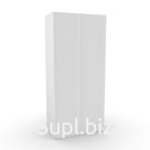 Шкаф распашной 100х55х220 Рейн, 6 полок, белый/ мдф soft touch белый