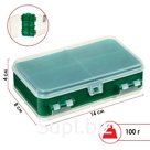Коробочка для оснастки Helios двухсторонняя, 14 х 8 x 4 см, зелёная