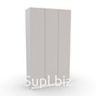 Шкаф распашной 120х55х220, Скандик, лдсп белый/ мдф кашемир soft touch матовый, 3х створчатый
