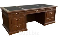 Стол письменный 7 ящиков, цвет темный орех