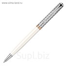Ручка шариковая Parker Sonnet Slim K440 (S0947350) Metal&amp;Pearl PGT CT (M) чернила: черный