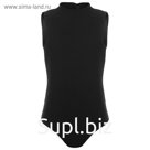 Купальник гимнастический, сетка на спинке 04, цвет чёрный, размер 36