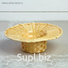 Корзинка «Шляпа», с ручкой, D=25 см, Н=7 см, бамбук
